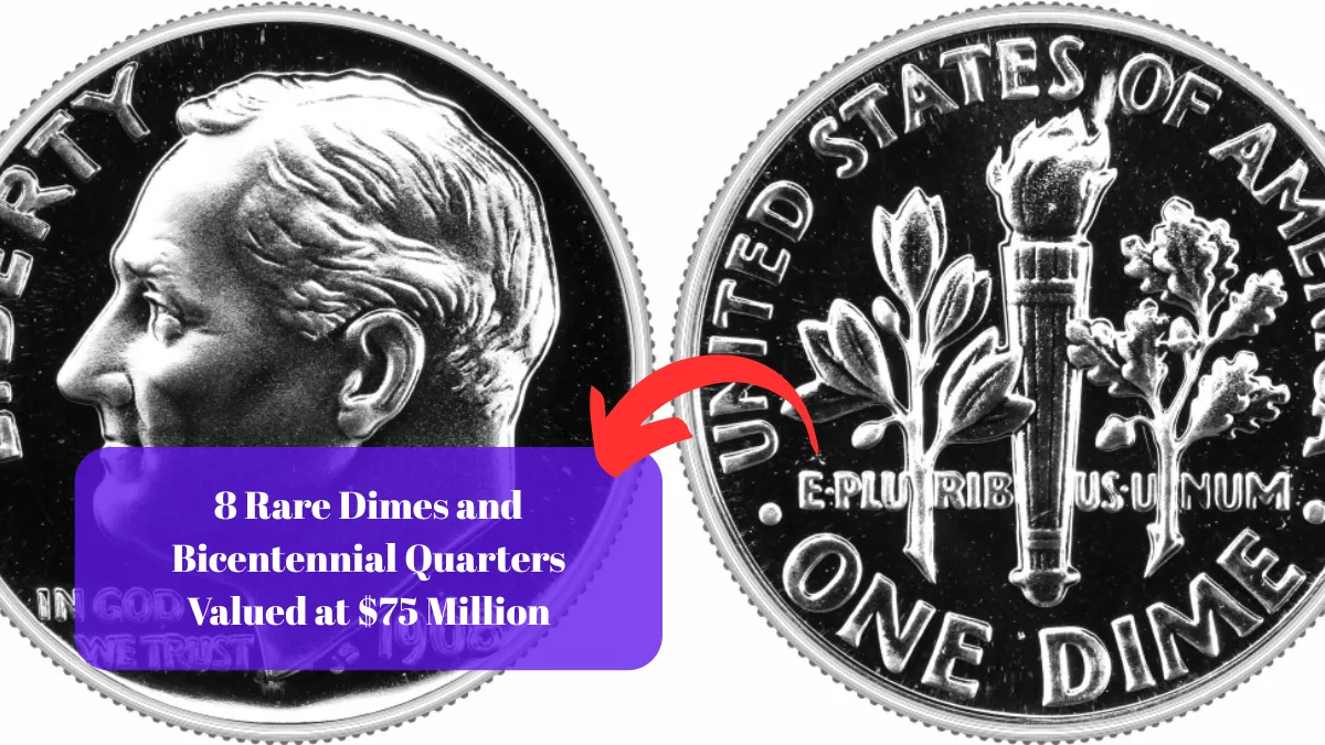 8 Rare Dimes and Bicentennial Quarters Valued at $75 Million