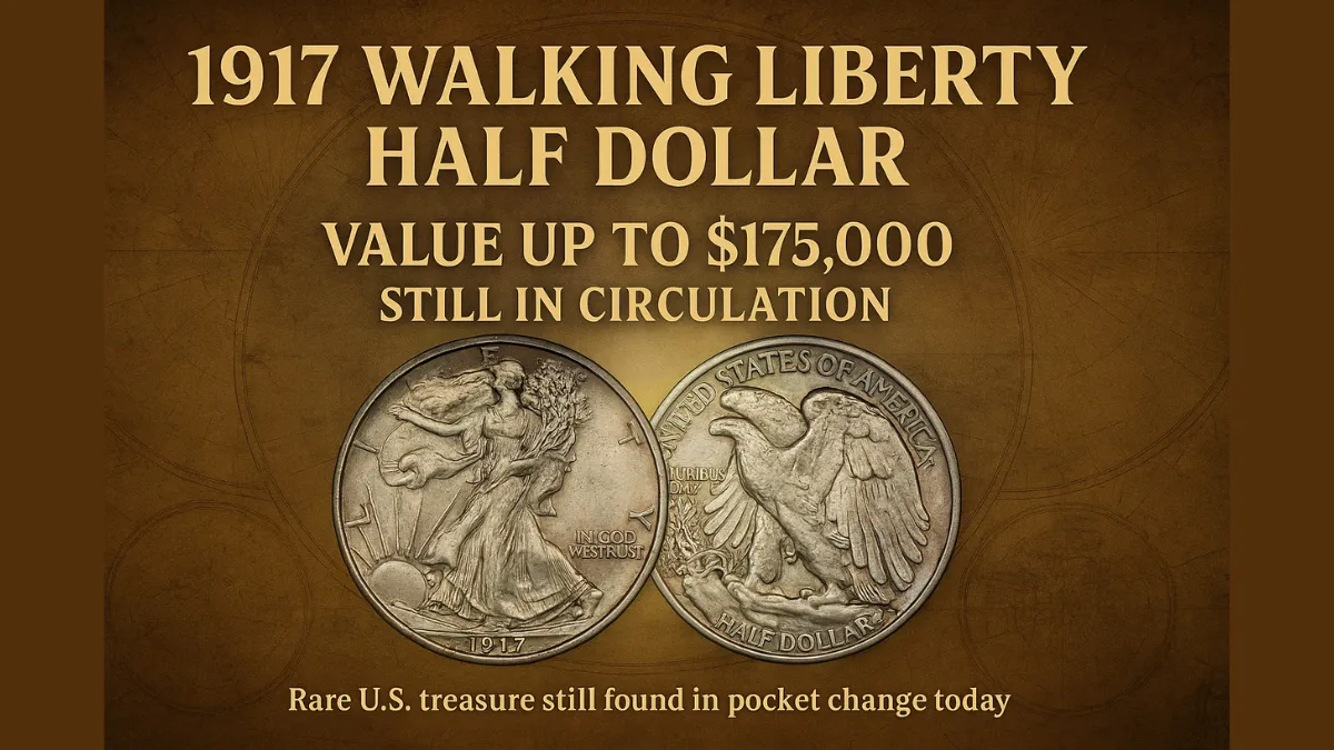 1917 Walking Liberty Half Dollar: Value Up to $175,000, Still in Circulation